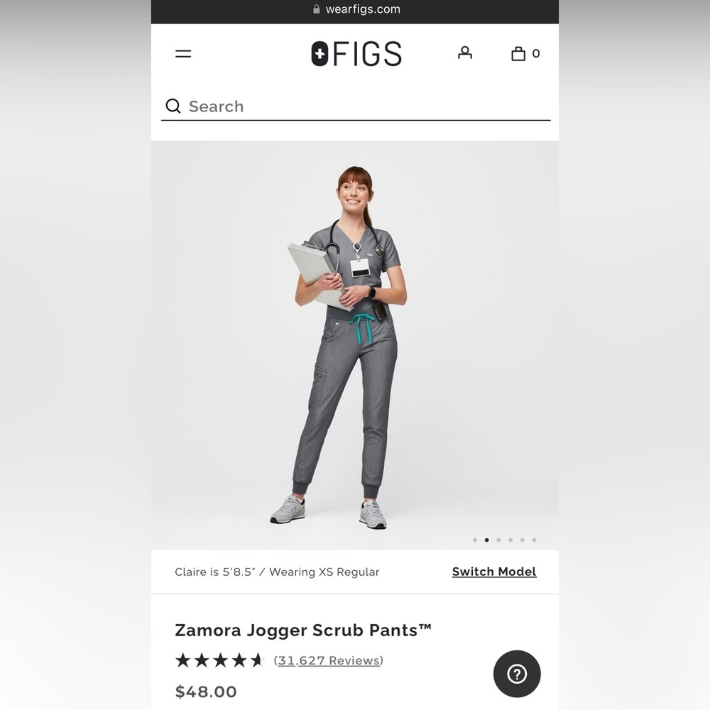 SOLD-FIGS Clothing Zamora Jogger Scrub Pants-Graphite Gray-Regular-Small